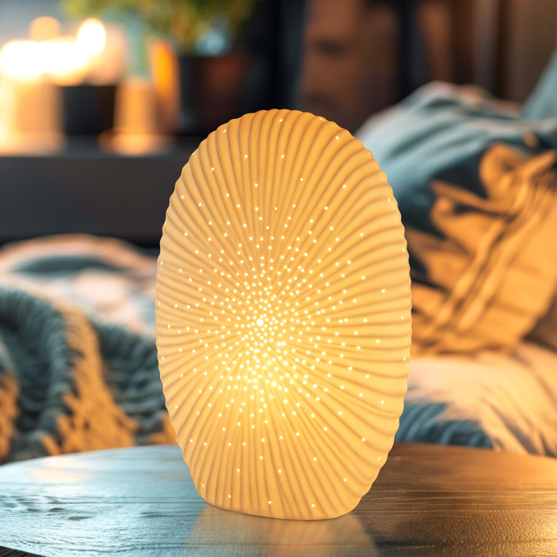 Factory Wholesale OEM/ODM Wholesale Hot sale LED art table night lamp seashell shape hotel restaurant decoration LED art decor lamps  D182-70(S)>