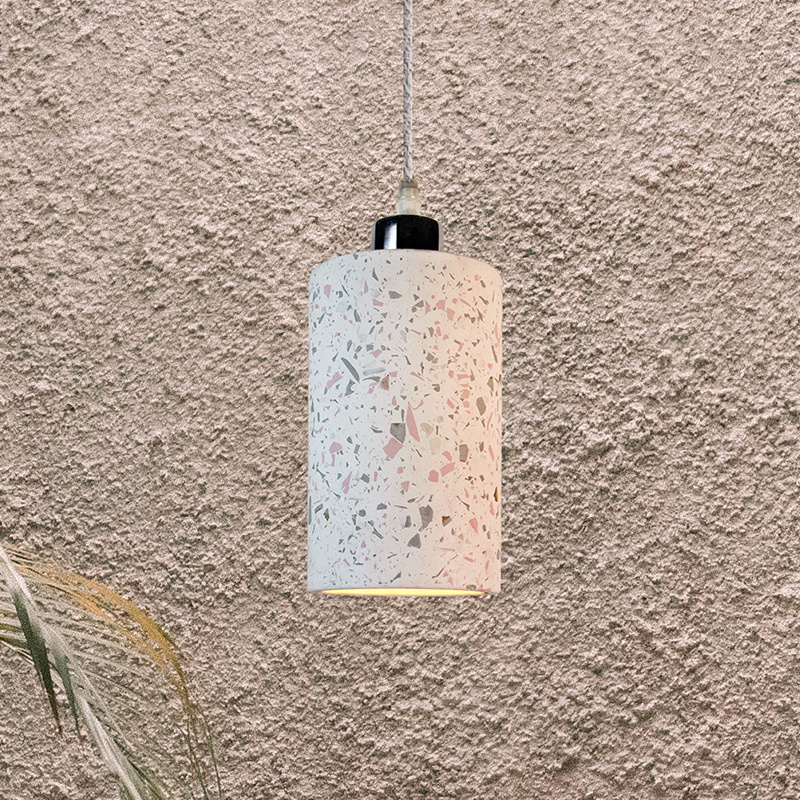 Factory Wholesale OEM/ODM Europe stylish terrazzo pendant lighting ceiling light home decorate single restaurant hotel ceramic hanging light D31-472A
