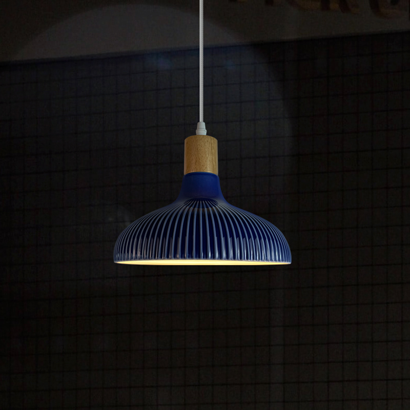 Factory Wholesale OEM/ODM Modern style room decor ceramic pendent light for hotel blue porcelain hanging blue ceramic chandelier lamps D31-516A
