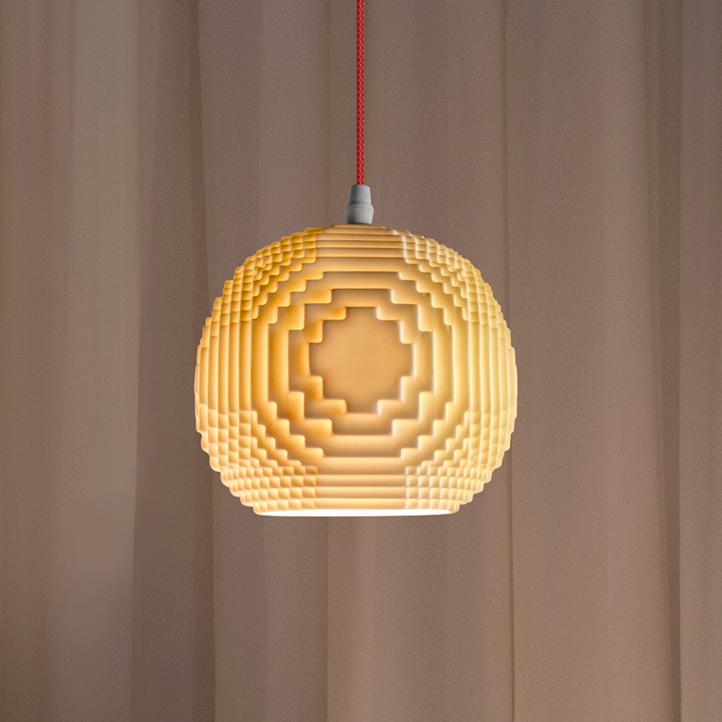 Factory Wholesale OEM/ODM New design pendent lamp round hanging light home decora ceiling lamp chandelier light lamp ceramic D31-502(L)