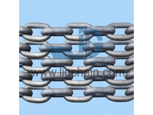 Offshore Studless Chain  1. Dia.: 34mm~162mm  2. Grade: R3,R3S,R4  3. Pull Load Range: 745kN~15641kN  4. Breaking Load Range: 1065kN~22321kN  5. Material: Offshore Mooring Chain Steel  6. Certificate: CCS, ABS,BV, DNV, GL, KR, LR,NK,RINA etc.  7. Customized Service is Available