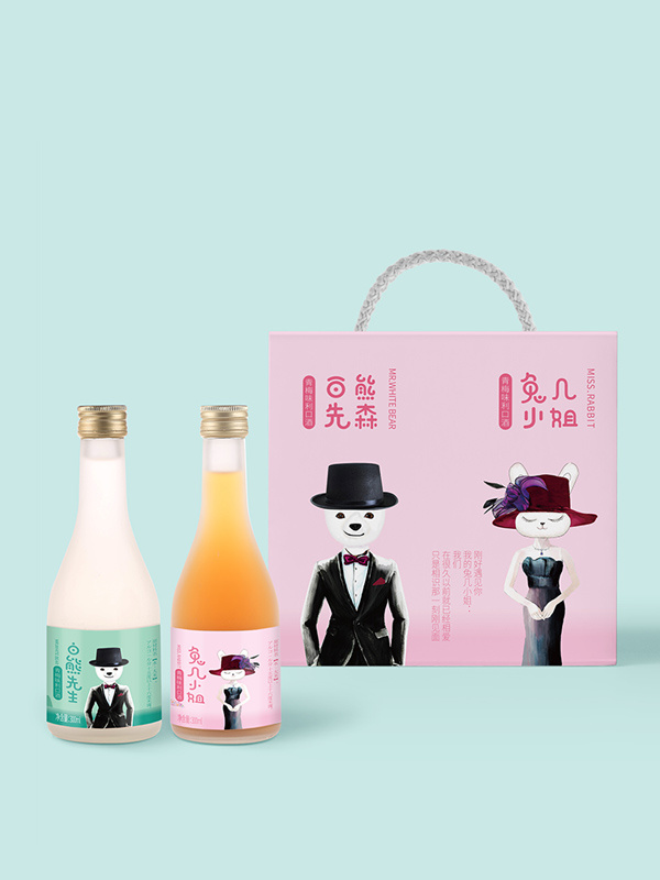 白熊和兔几礼盒300ml