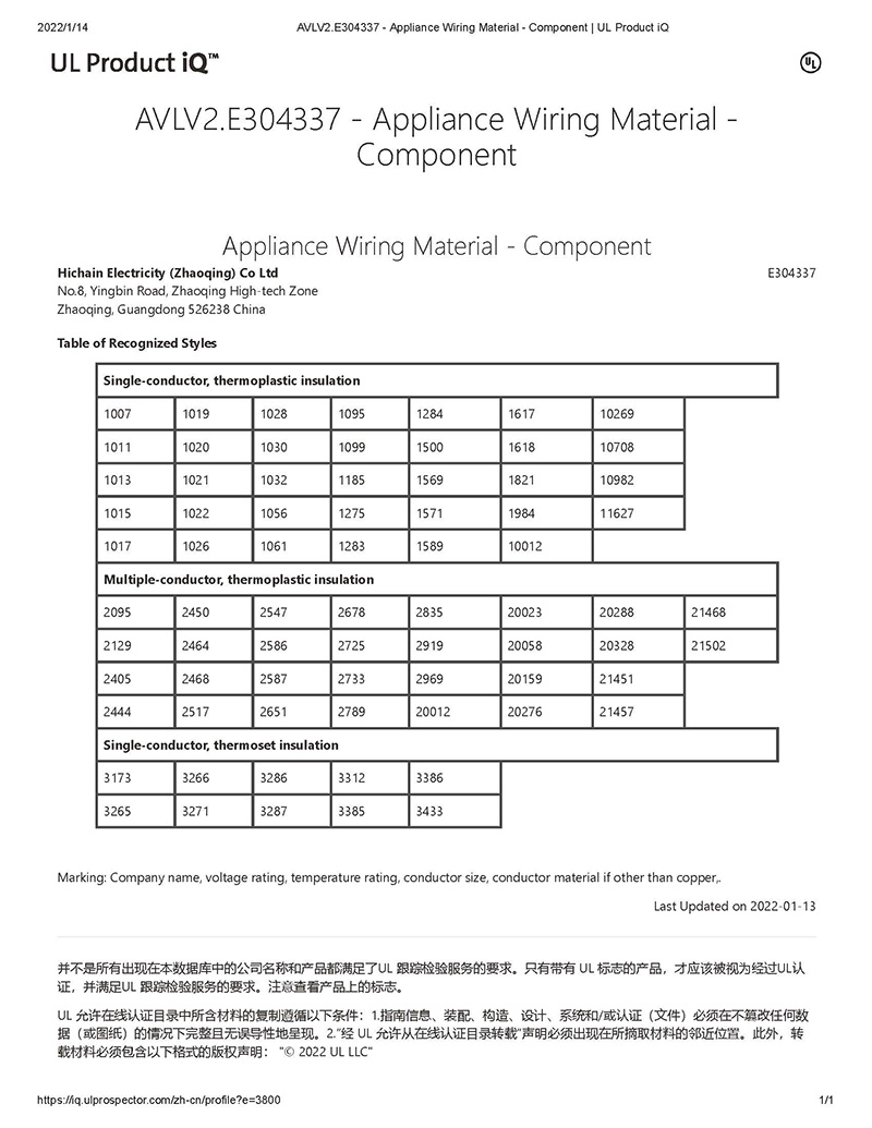 AVLV2.E304337-電器接線材料-組件 _ul Product iQ.pdf