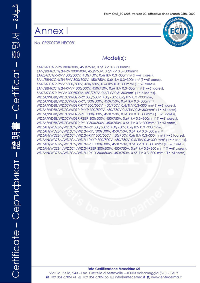 WDZ ZABCN系列耐火阻燃通信電纜