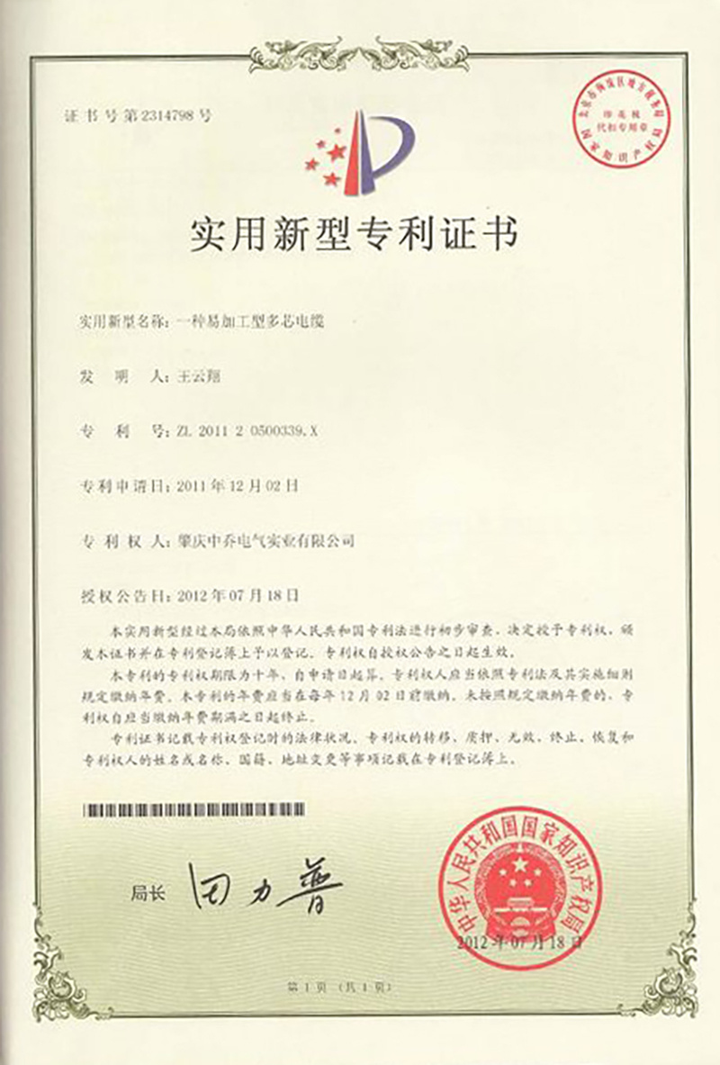 Patent Certificate