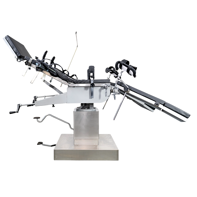 Hydraulic manual operating bed