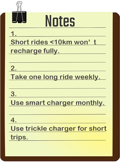 notes on how to keep motorcycle battery healthy