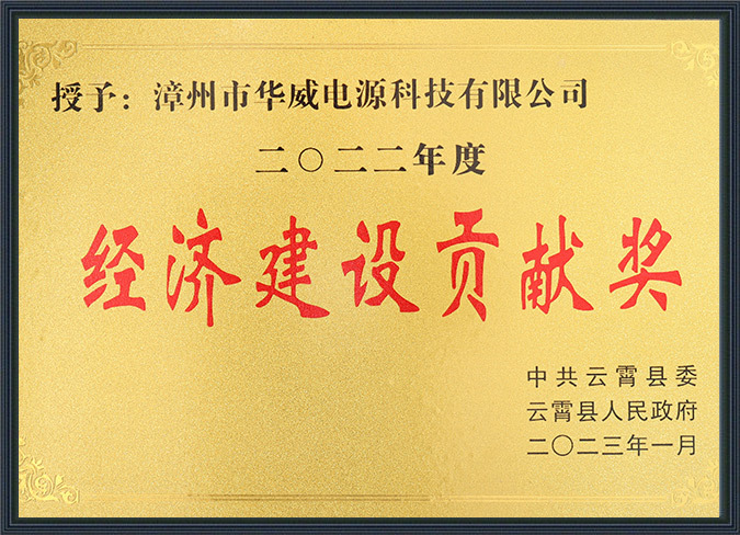 2023 Economic Construction Contribution Award
