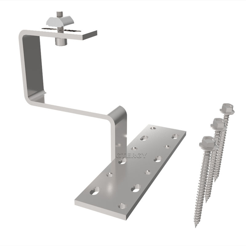 Adjustable Tile Rooftop Solar Mounting System PV Panel Roof Hook