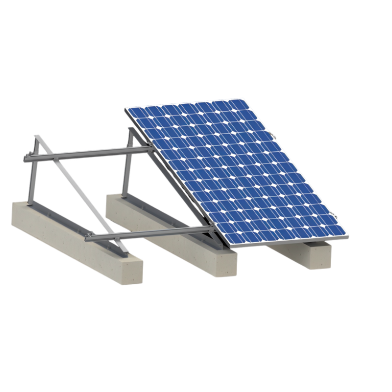 Flat Concrete Roof Adjustable Tripod Solar Mounting System