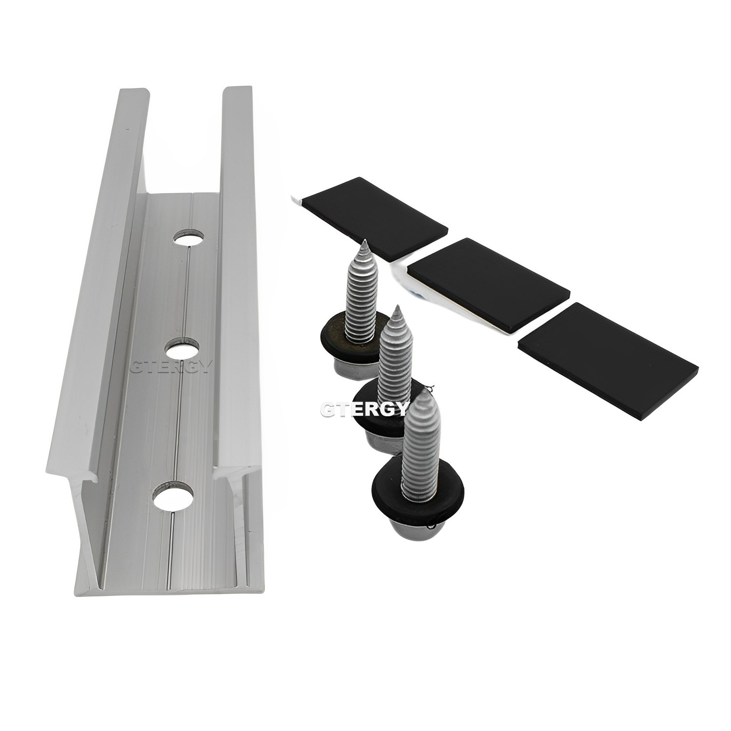 Solar Aluminum U Shape Rail for Trapezoidal Metal Roof Mounting
