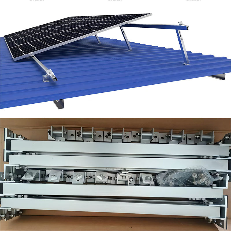 30 Degree 60 Degree Adjustable Solar Panel Mounting Bracket Pre-Assembled Adjustable Aluminium Solar Mounting System