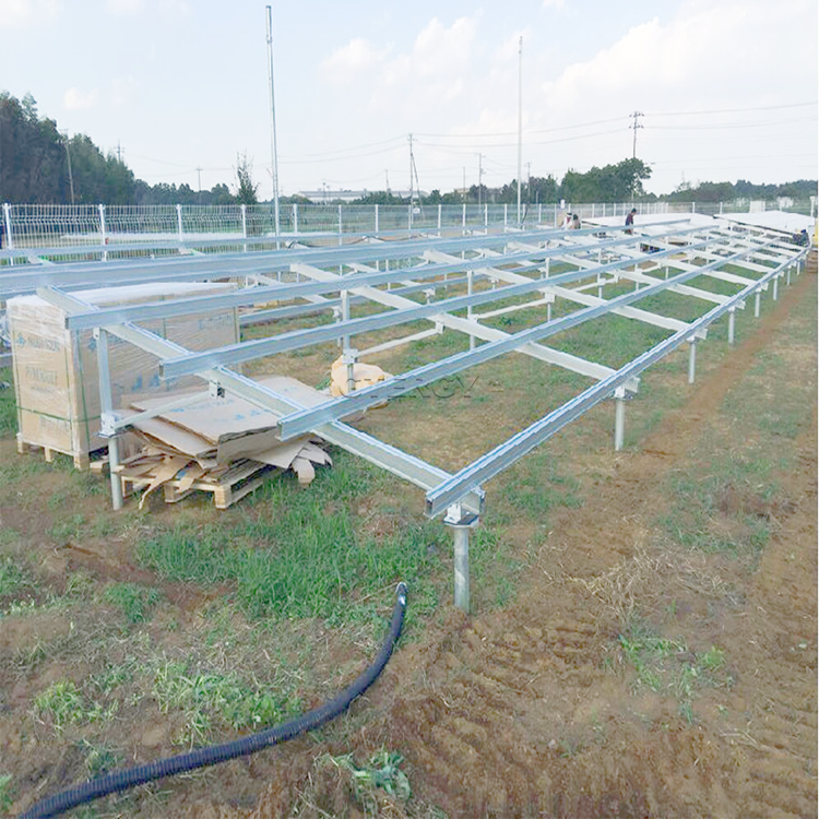 Tailored made aluminum solar ground mounting system