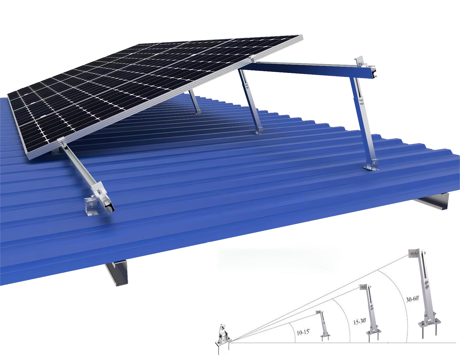 Adjustable Front Leg and Rear Leg Solar Bracket