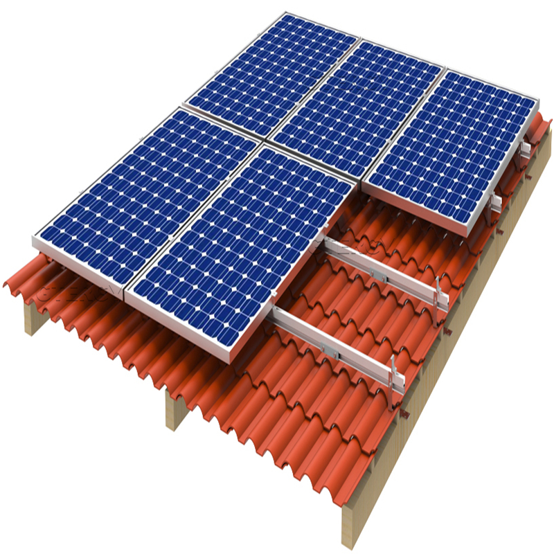 Adjustable Tile Rooftop Solar Mounting System PV Panel Roof Hook