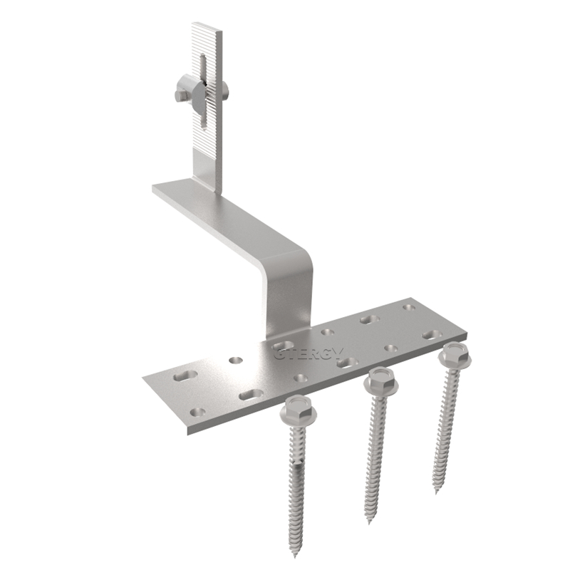 Adjustable Tile Rooftop Solar Mounting System PV Panel Roof Hook
