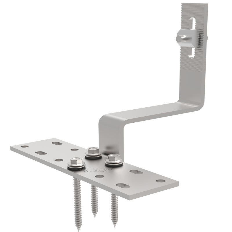 Adjustable Tile Rooftop Solar Mounting System PV Panel Roof Hook