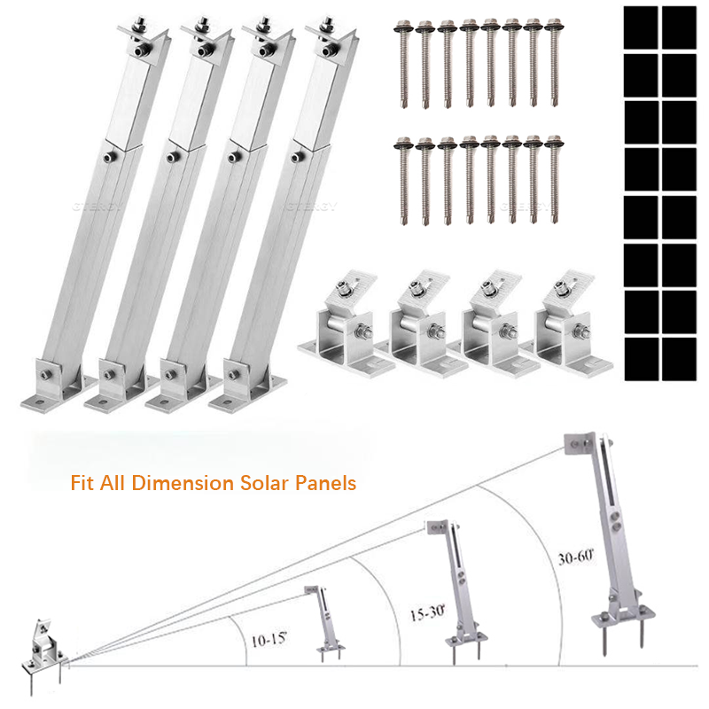 Adjustable Front Leg and Rear Leg Solar Bracket