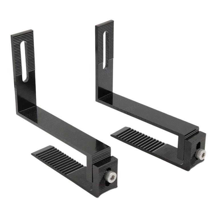 Slimline Solar Panel Tile Roof Mount Hook Aluminum Black Slimline Tile Roof Hook