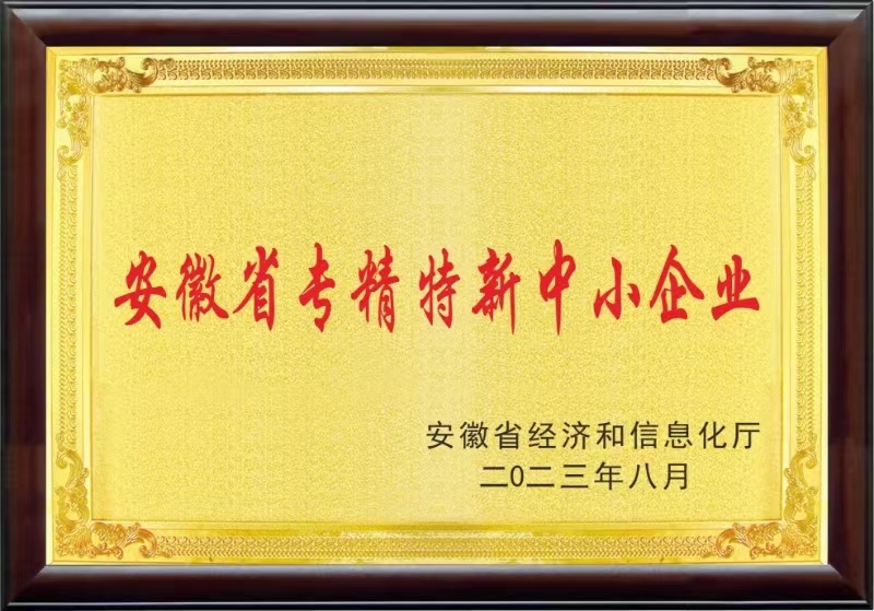 安徽省專精特新中小企業(yè)