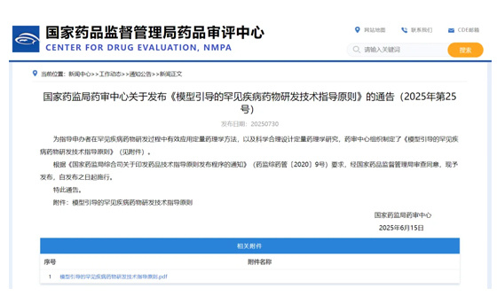 正式实施！CDE发布《模型引导的罕见疾病药物研发技术指导原则》