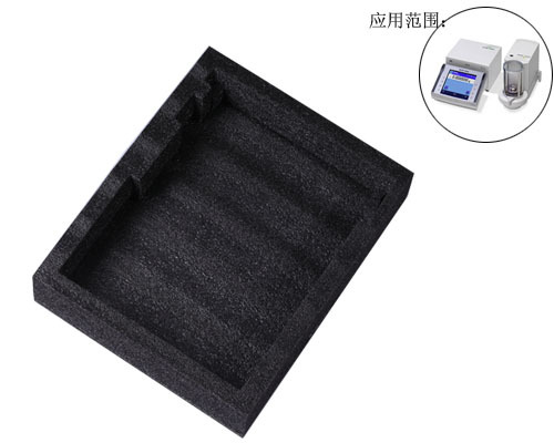 Black cushioning protection with irregular foam