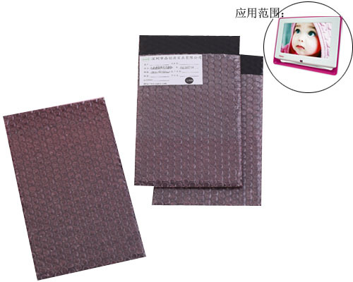 Red buffer protection bubble film with black PE bag