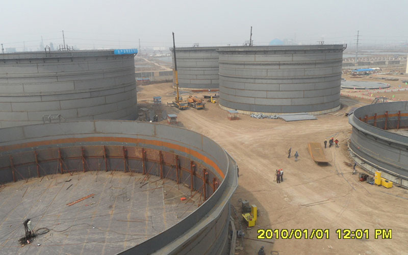 Tianjin Binhai Nangang Oil Storage Youan Company 800,000 cubic meter oil depot project