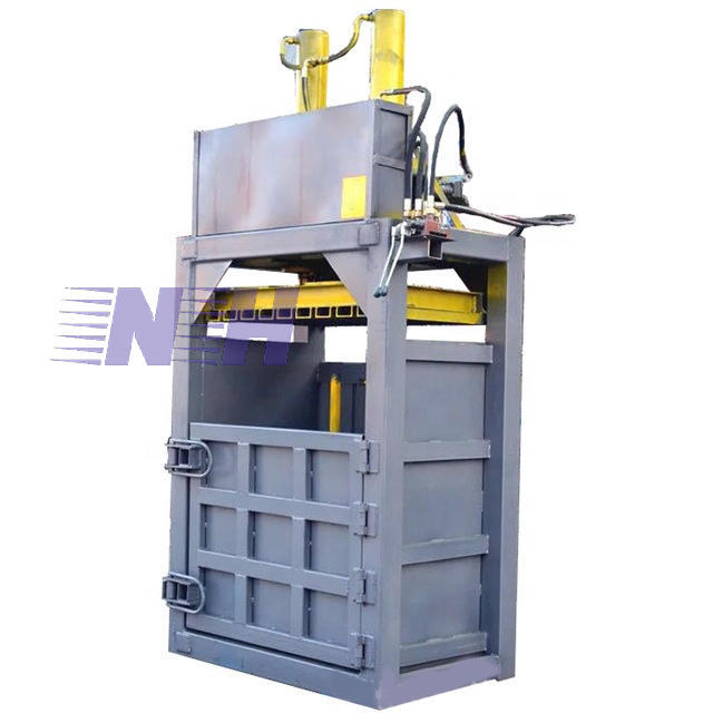 Easy operation semi-auto manual Vertical hydraulic compress waste paper packaging machine bale breaker