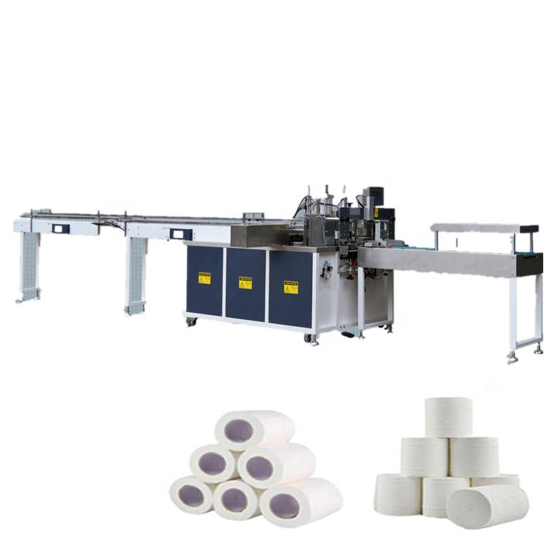 Full- automatic high speed toilet paper bagging bundling equipment tissue multi roll packing machinery processing baler