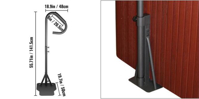 JH-Mech Tub Handrail Size