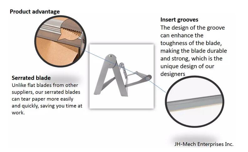JH-Mech Paper Roll Cutter Dispenser Advantage