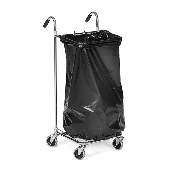 JH-Mech Portable Trash Bag Holder Rack with Wheels Commercial