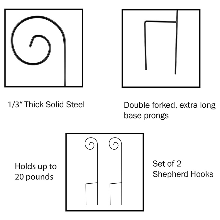 JH-Mech Black Shepherd's Hooks Details