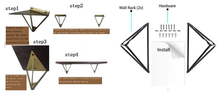 JH-Mech Custom Wall Triangle Brackets Installation