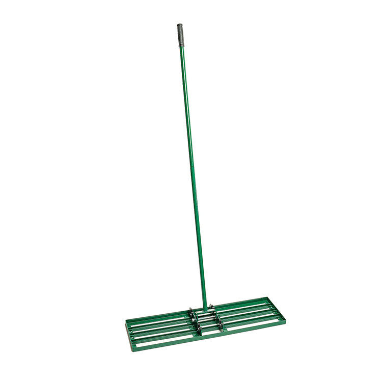 JH-Mech Professional Lawn Care Landscaping Tools Green Powder Coated Yard Garden Lawn Carbon Steel Lawn Squeegee