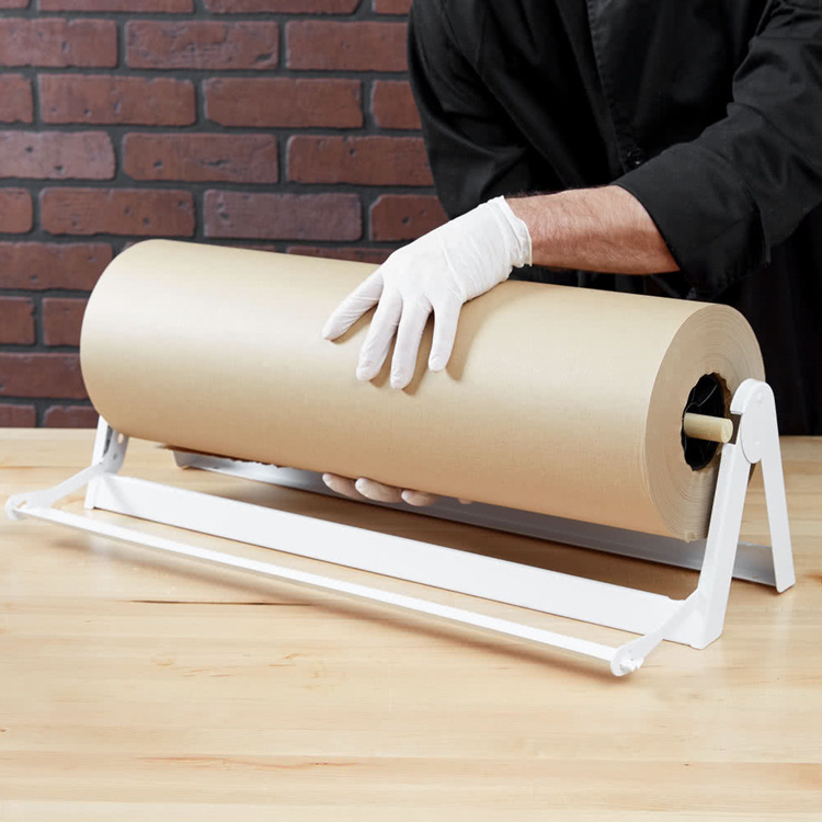 Paper Roll Dispenser and Cutter - Long 24 Roll Paper Holder - Great  Butcher Paper Dispenser, Wrapping Paper Cutter, Craft Paper Holder or Vinyl  Roll