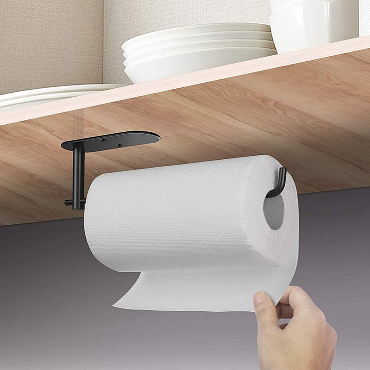 Under Cabinet Paper Towel Holder for Kitchen Bath Stainless Steel 2Ways  install