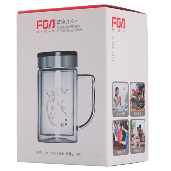 富光FGA 玻璃泡茶办公水杯