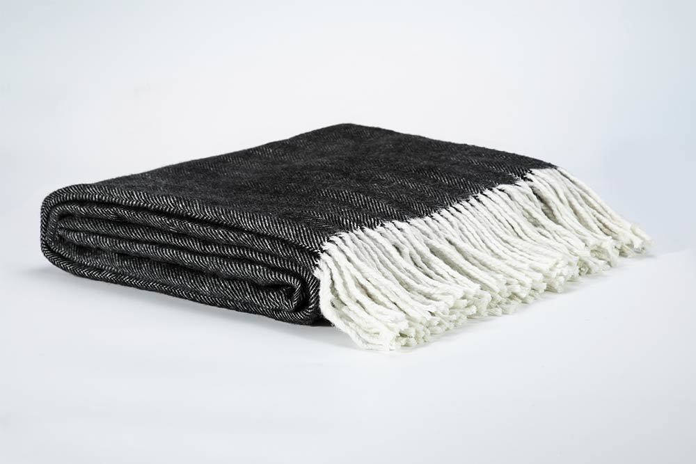 羊毛流苏毯100%腈纶 150x200cm 300gsm