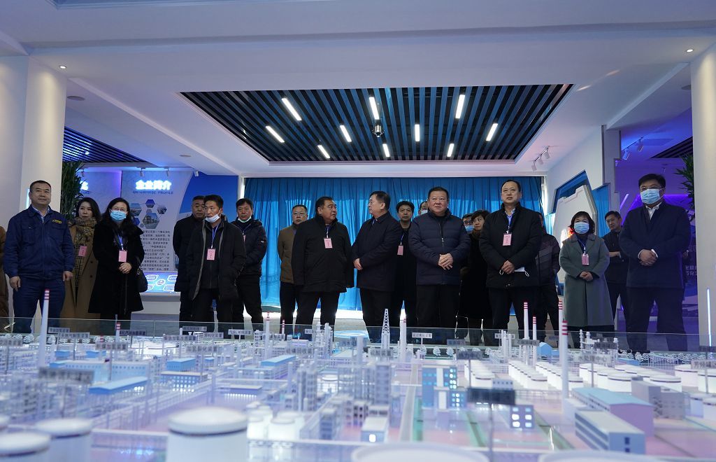 Zhu Chunyan, deputy director of the Standing Committee of Cangzhou Municipal People's Congress, and his party went to Xinhai Holding Group to inspect the work.