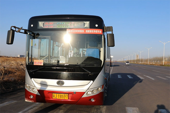 New Xinhai Group Bus Station Convenience for Employees to Travel Green