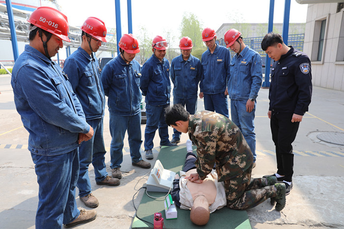 The company organizes volunteer firefighter training activities