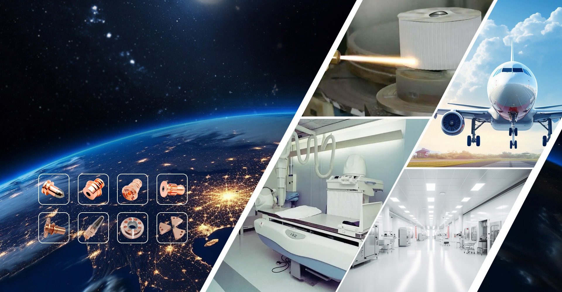 Tungsten copper back casting products and hard alloy products are applied in various fields