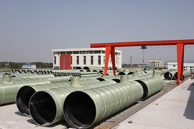 Performance of large-diameter glass fiber reinforced plastic pipes for nuclear power