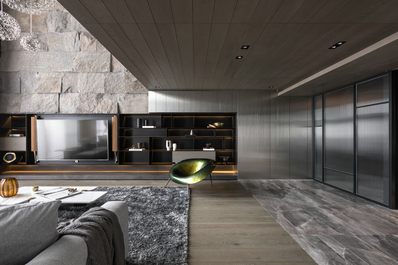Modern decor style project in Moscow, Russia: 1800 sqm space