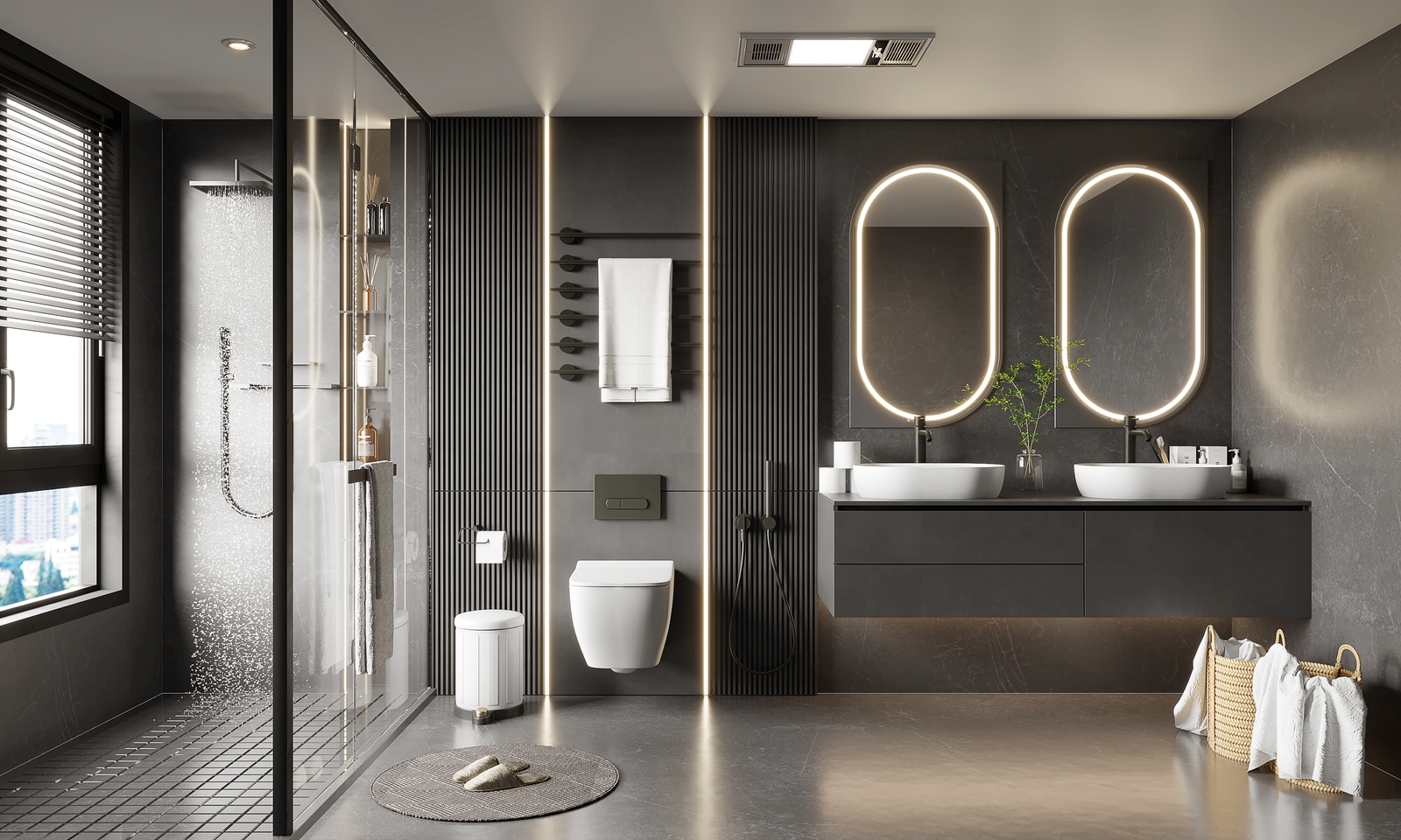Modern decor style project in Moscow, Russia: 1800 sqm space