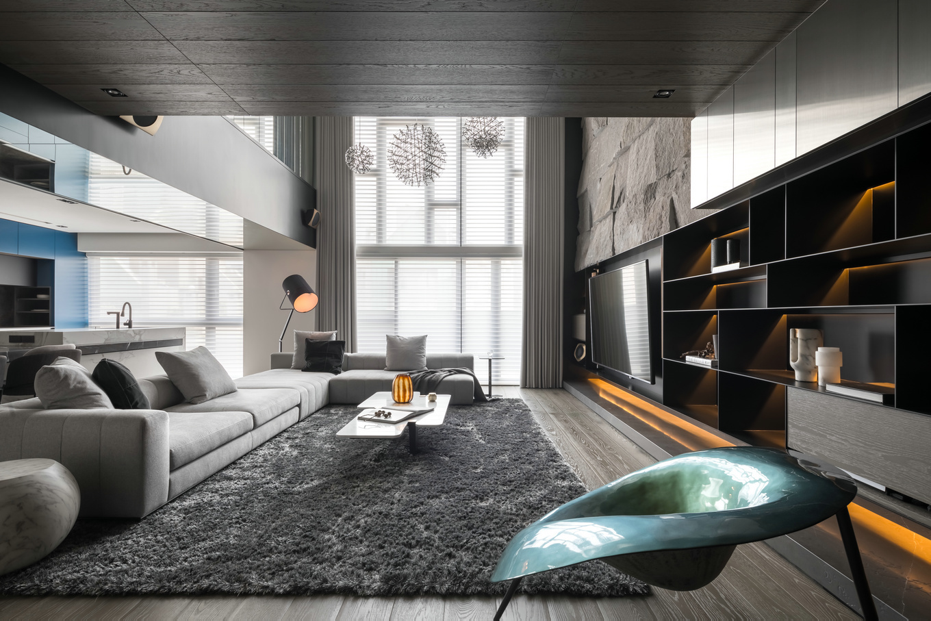 Modern decor style project in Moscow, Russia: 1800 sqm space