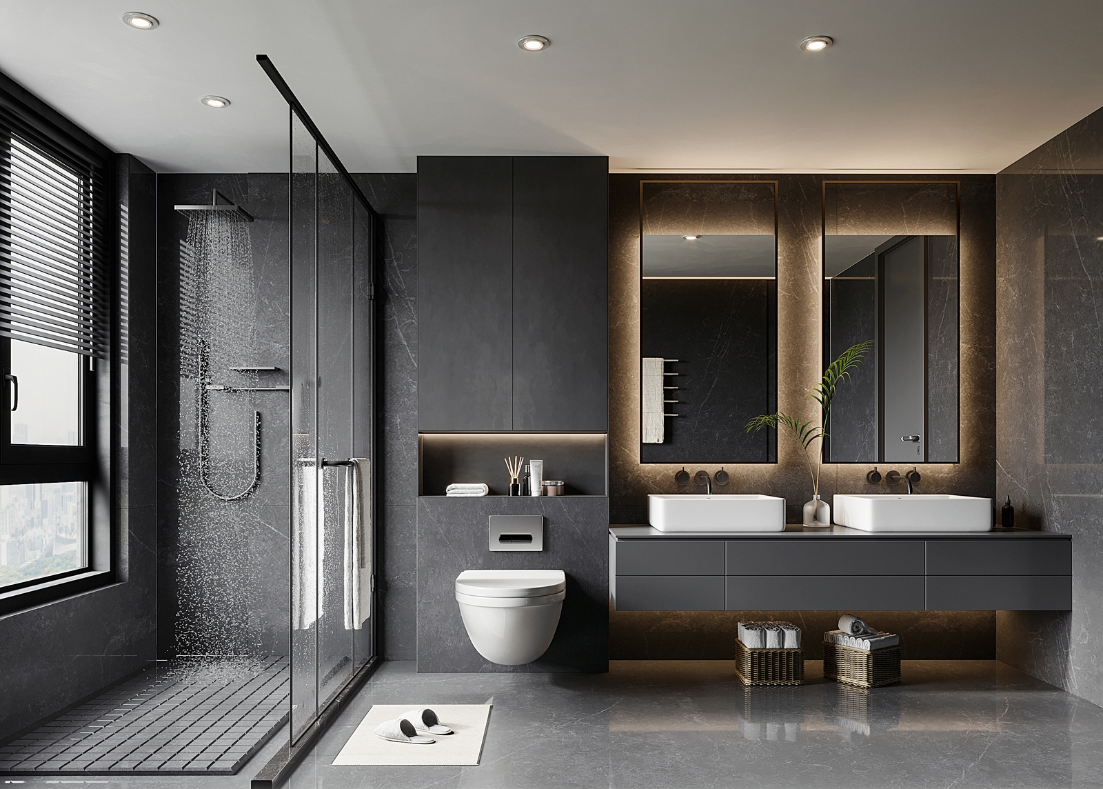 Modern decor style project in Moscow, Russia: 1800 sqm space
