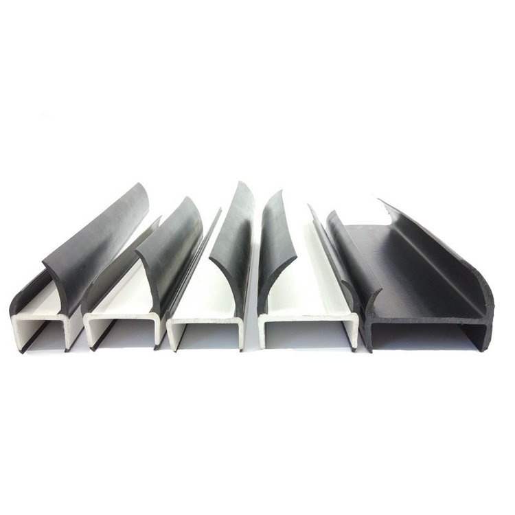 Black and white plastic strip